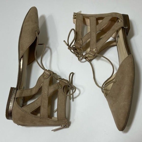 Circus by Sam Edelman Lace Up Pointed Toe Ballet Flat Women's Sz 6.5 - Picture 7 of 12